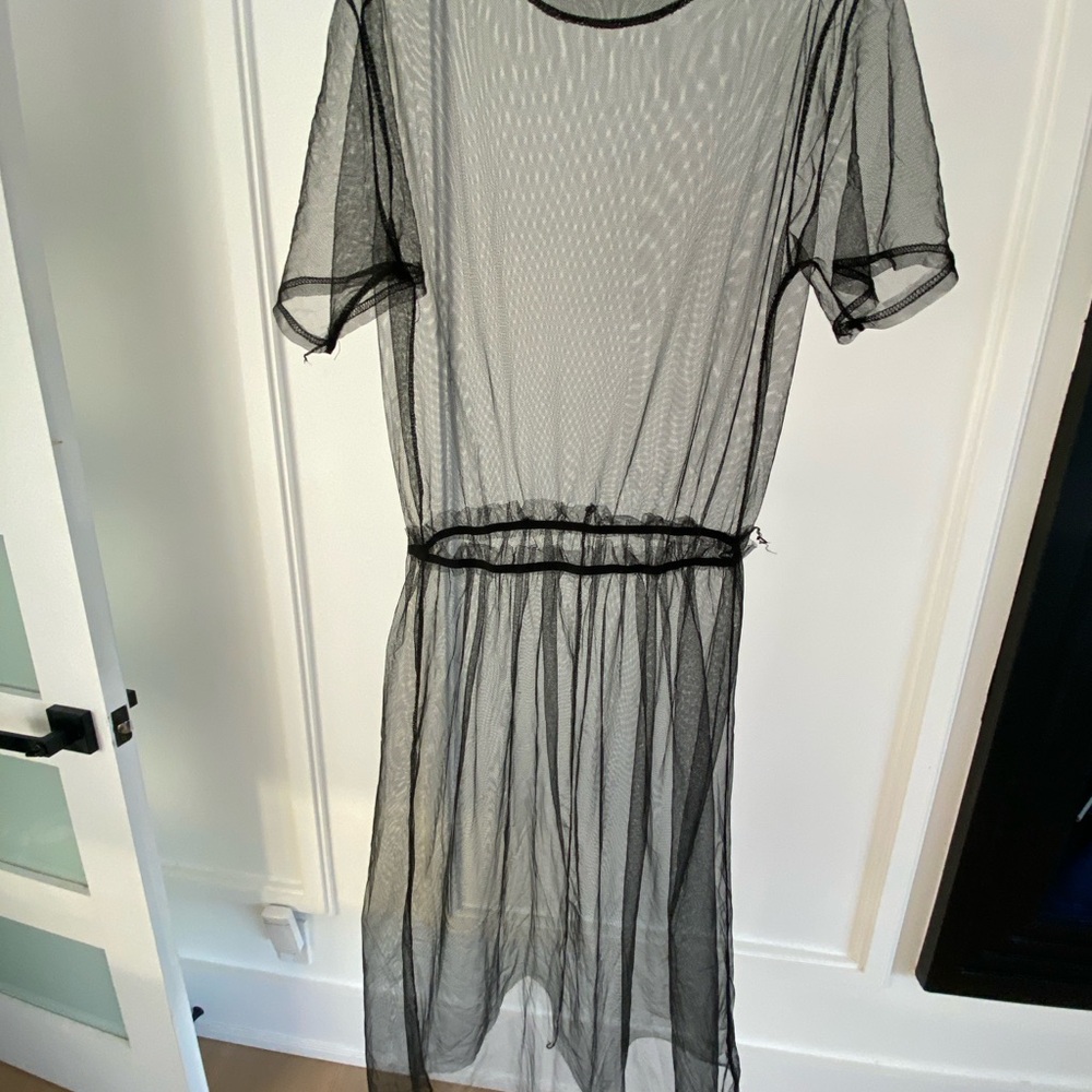 Sheer Black Mesh Dress